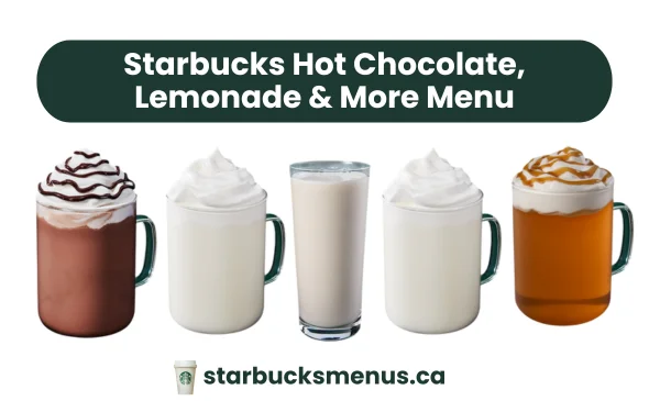 Starbucks Hot Chocolate, Lemonade & More Menu